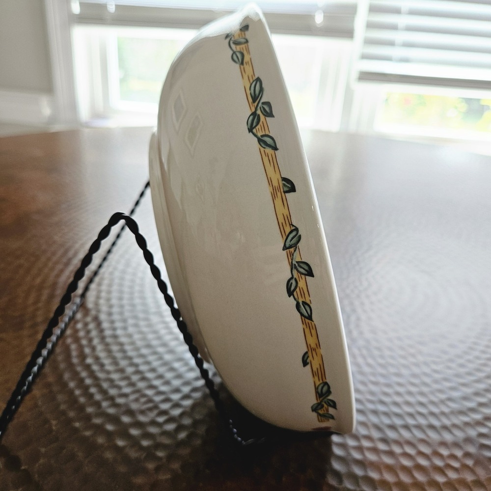 Thomson Pottery Birdhouse 9" Serving Bowl Ceramic Cottagecore Kitchen Dish - Picture 3 of 5